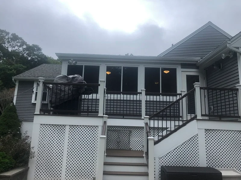 Custom aluminum work done around these replacement windows